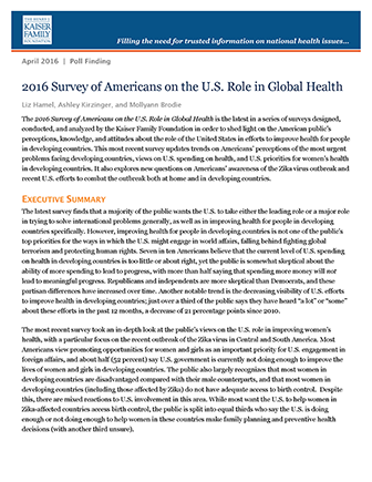 2016 Survey of Americans on the U.S. Role in Global Health
