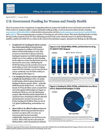 us-government funding for women and family health